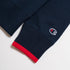 CHAMPION COTTON BLEND SWEATSHIRT WITH FRONT LOGO LETTERING - NAVY